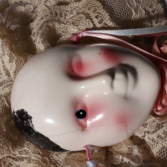 Vintage Hand Painted Carnival Face Masks Ceramic Set of 5 - Picture 4 of 14